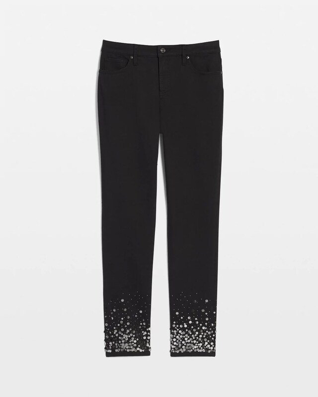 Girlfriend Sequin Ankle Jeans - image 5